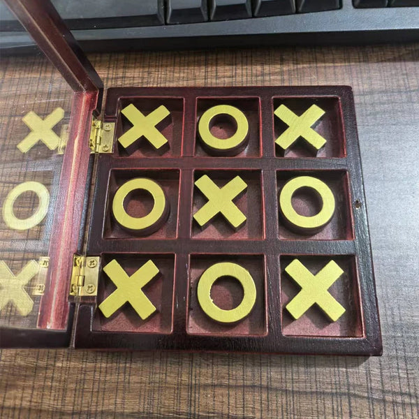 Classic XOXO Wooden Tic Tac Toe Toy Games Family Fun Party Favors for Kids Adults Unique Gifts Juegos De Mesa Divertidos