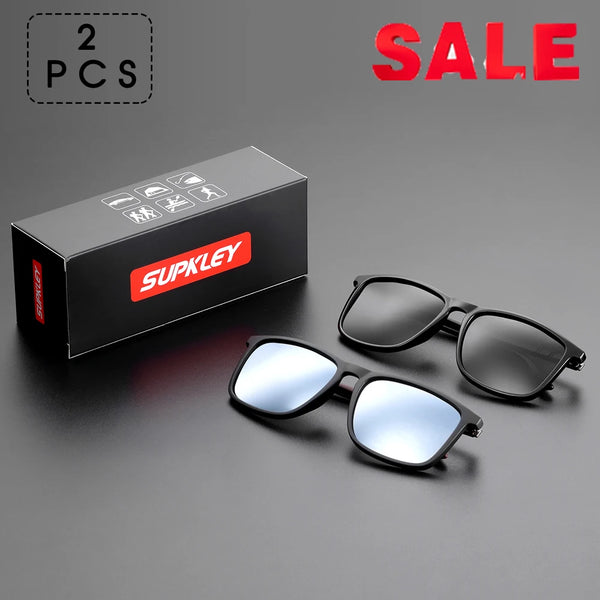 SUPKLEY Sports Sunglasses for Men Polarized Comfortable Wear Square Sun Glasses Male Light Weight Eyewear Accessory with Origina