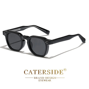 CATERSIDE New Retro Punk Men Sunglasses Square Personalized Design Glasses Women's Fashion Party Glasses Festival Gift 2 Pieces