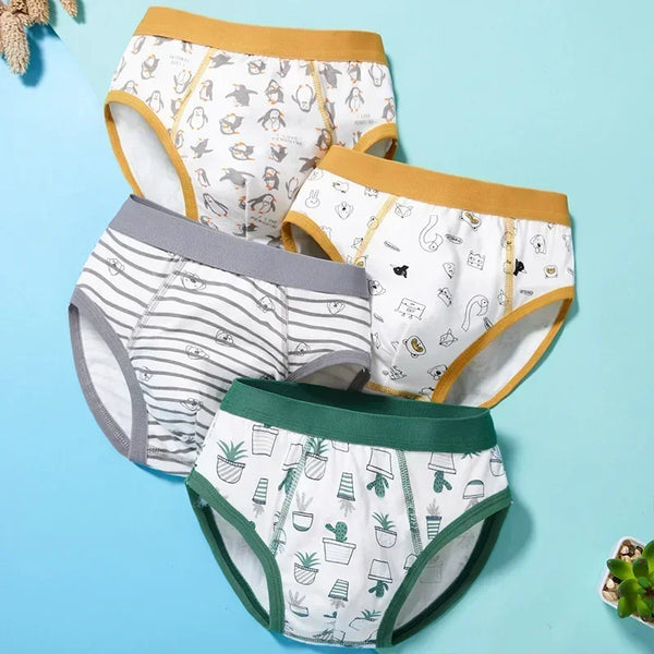 8 Pcs/Lot Boys Underwears Cotton Children Panties Teenage Antibacterial Shorts Cartoon Kids Breathable Underpants Briefs For Boy