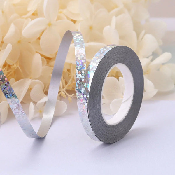 10Meter/Rolls 5mm Balloon Ribbon Party Birthday Wedding Accessorie Laser Balloon Chain Satin Ribbons Crafts DIY Party Decoration