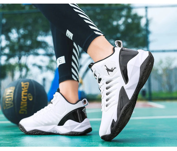 Brand Leather Men Sneakers Comfortable Basketball Non-Slip Lightweight Shoes Men's Training Basket Waterproof Basketball Boots