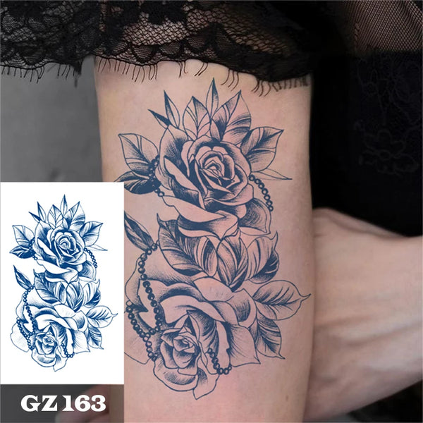 Semi Permanent Temporary Tattoo Sticker， Totem Tattoo Designs Symbols Long lasting Waterproof for Women Men