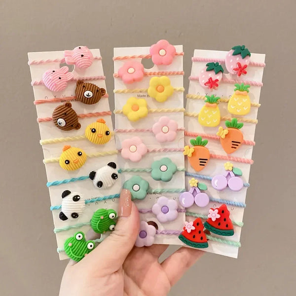 Hair Accessories Girls Bands Scrunchies Elastiques Cheveux Fille Gift Band Elastic Kids Nylon Rubber Cartoon Wholesale Cute