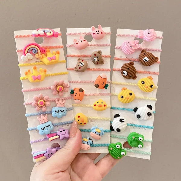 Hair Accessories Girls Bands Scrunchies Elastiques Cheveux Fille Gift Band Elastic Kids Nylon Rubber Cartoon Wholesale Cute