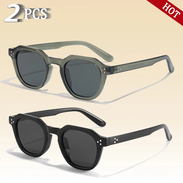 CATERSIDE Retro Polarized Sun Glasses Men Ultralight TR90 Frame Polygon Sunglasses UV400 Outdoor High Quality Travel Eyewear