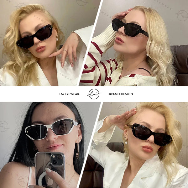 LM Brand 2024 Trending Cat Eye Polarized Sunglasses For Women Fashion TR90 Ladies Eyewear UV400 High Quality Gafas de sol