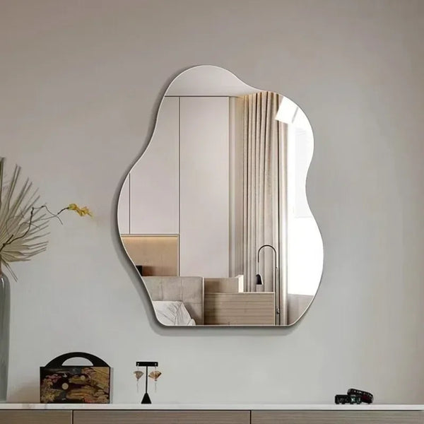 15.8x23.6inch Irregular Bathroom Acrylic Mirror Shatterproof Cloud Shape Wall Mirror Stickers Non Glass Mirror Living Room Decor