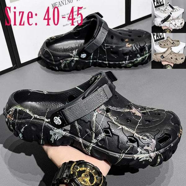 Flat Sandals Men Shoes 2024 Slippers Men Garden Platform Sandals Man Summer Sandals Male Sneakers Outdoor Flip Flops Home Clogs