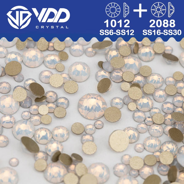 VDD Mix Size SS6-SS30 AAAAA High Quality Glass 2088 Rhinestones Crystal Flatback Strass Stones Crafts DIY Nail Art Decoration