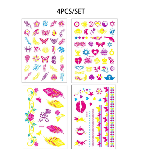 Music Note Skin Sticker Tattoo Temporary Headphone Water Transfer False Tattoo for Body Arm Neck Face Leg Waterproof Tattoo