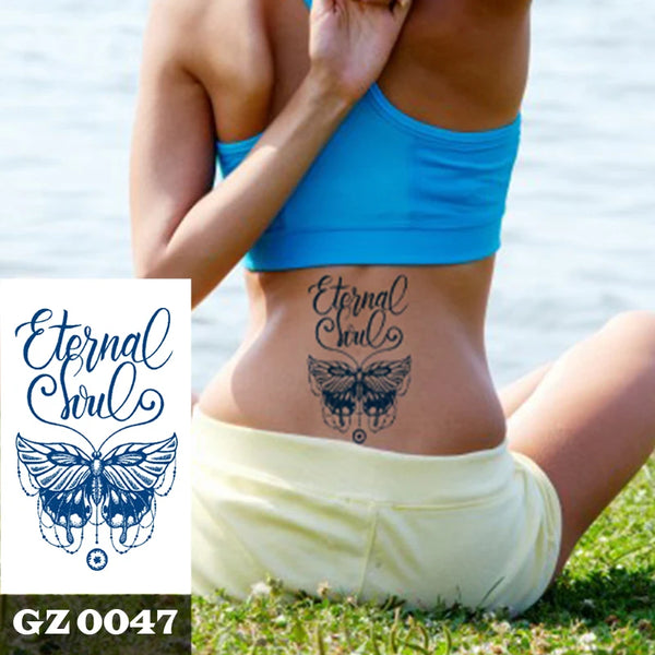 Semi Permanent Temporary Tattoo Sticker， Totem Tattoo Designs Symbols Long lasting Waterproof for Women Men