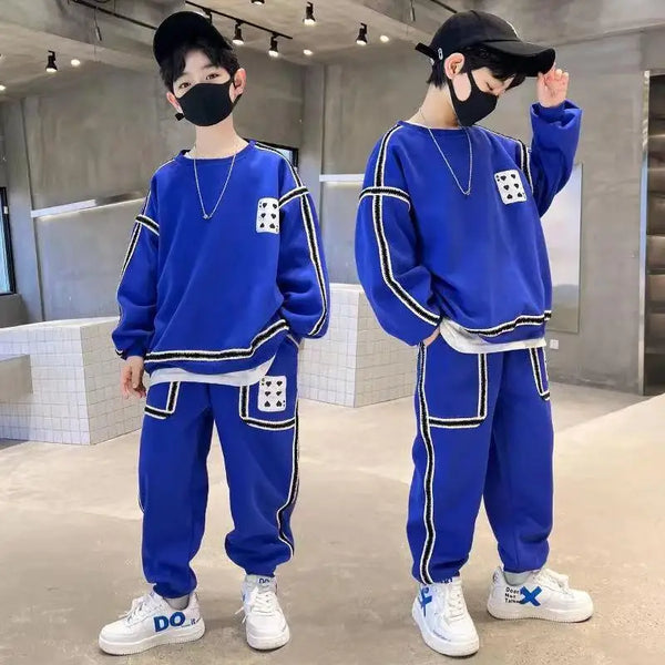 Fashion 2024 Kids Boys Clothes Sets Autumn Long Sleeve Sweatshirt + Pants 2PCS Boy Children Clothing Suits Teenage 6 8 10 12 Yea