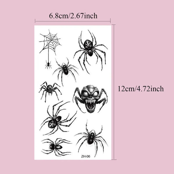 10pcs Spider Web Tattoo Stickers for Halloween Disposable Temporary Tattoos For Men Women Face Makeup Body Decr for Children