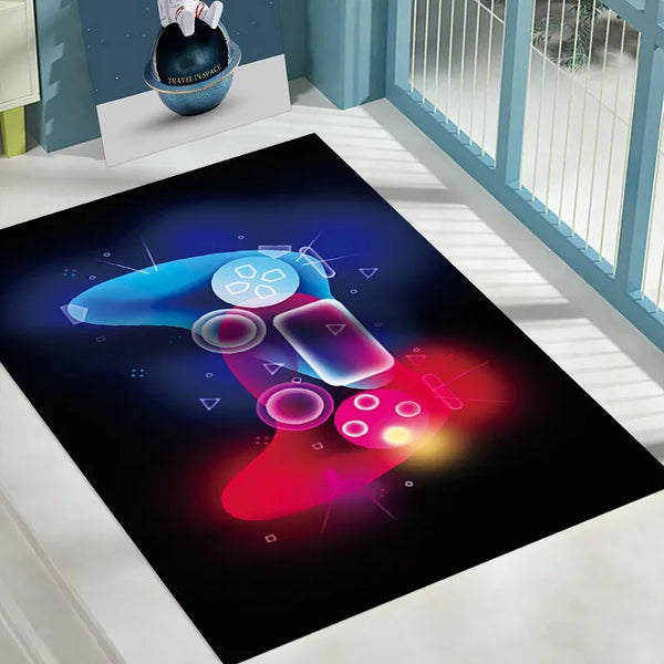 Cartoon Cyberpunk Floor Mat Video Game Bedroom Area Rug Gaming Room Anti-slip Children Play Carpet for Living Room Home Decor