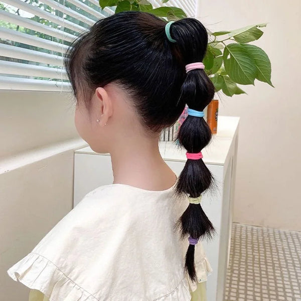 887Pcs Fashion Colorful Hair Accessories Set Nylon Elastic Rubber Band Children Ponytail Holder Scrunchies Kids Headwear