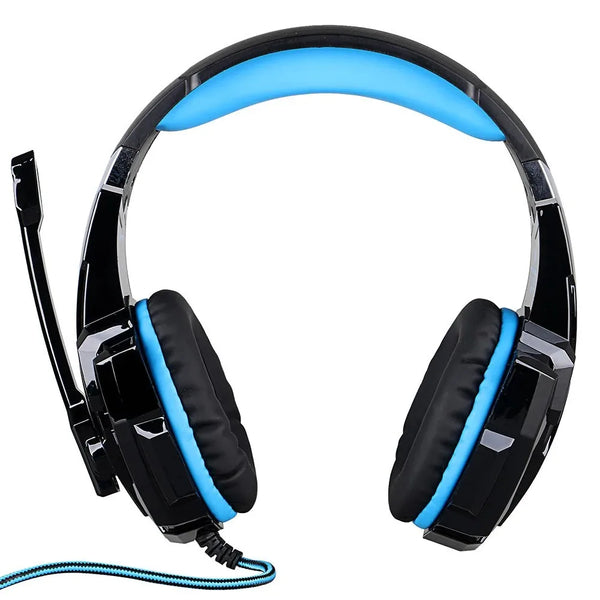 KOTION EACH G9000 Gaming Headset Deep Bass Stereo Game Esports Headphone with Microphone LED Light 3.5mm+USB for Laptop PC Gamer