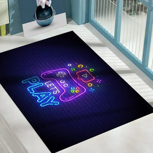 Cartoon Cyberpunk Floor Mat Video Game Bedroom Area Rug Gaming Room Anti-slip Children Play Carpet for Living Room Home Decor