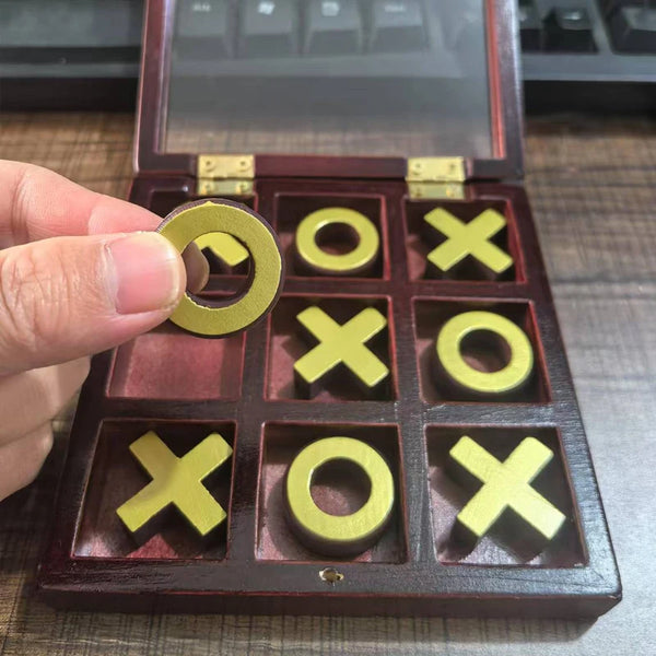 Classic XOXO Wooden Tic Tac Toe Toy Games Family Fun Party Favors for Kids Adults Unique Gifts Juegos De Mesa Divertidos