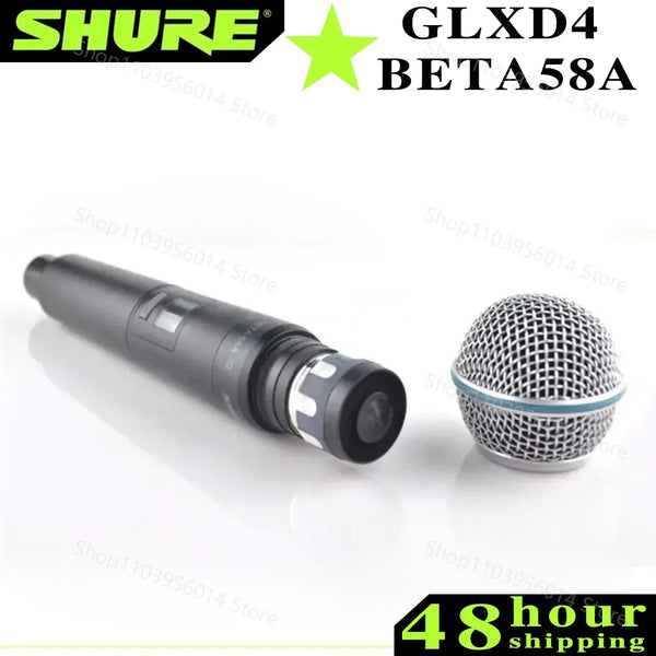 Shure GLXD 4 BETA 58A Wireless Microphone Set 2 Handheld Microphones Dynamic Professional Handheld Party Stage Karaoke640-690MHZ