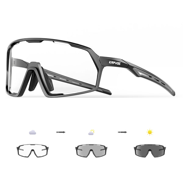 Kapvoe Photochromic Sunglasses Man MTB Climbing Glasses Outdoor Sports Bike Cycling Glasses Women Driving Bicycle Goggles UV400