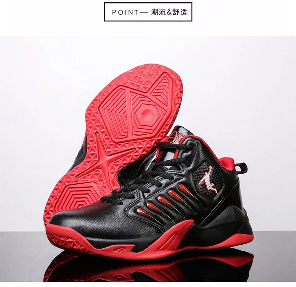 Brand Leather Men Sneakers Comfortable Basketball Non-Slip Lightweight Shoes Men's Training Basket Waterproof Basketball Boots