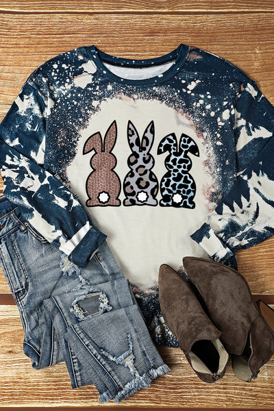 Easter Bunny Graphic Long-Sleeve Top Trendsi