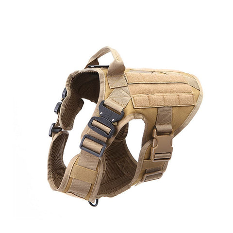 1000d Nylon Dog  Vest Outdoor Pet Vest With Buckle Quick Release Vest For Dog Brown_M ZopiStyle