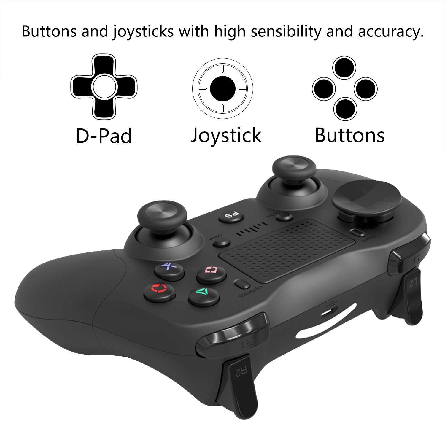 Bluetooth Wireless Joystick for Sony PS4 Gamepads Controller blue ZopiStyle