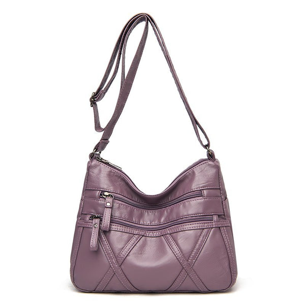 High Quality Women&#39;s Soft Leather Shoulder Bags Multi-Layer Classic Crossbody Bag Luxury Designer Handbag and Purse ZopiStyle