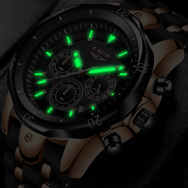 Relogio Masculino New Fashion Watch Men LIGE Top Brand Sport