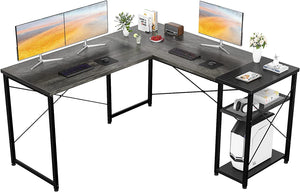L Shaped Desk 58’’ Corner Desk Computer Gaming Desk PC Table Writing Desk Large L Study Desk Home Office Workstation Modern ZopiStyle