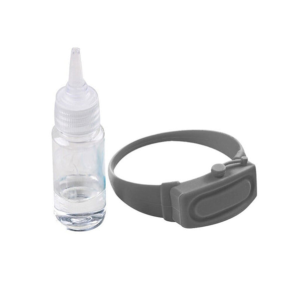 Sanitizer Bracelet Disinfectant Sanitizer Dispenser Bracelet Wristband Hand Sanitizer Dispensing Silicone Bracelet Gray suit ZopiStyle