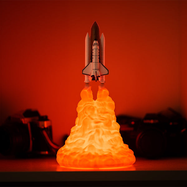 3D Printing Rocket Shape Night Light for Space Lovers Room Decoration small ZopiStyle