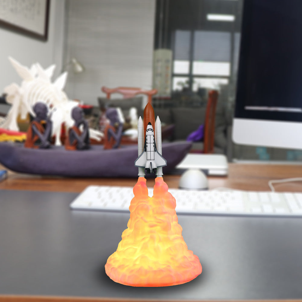 3D Printing Rocket Shape Night Light for Space Lovers Room Decoration small ZopiStyle