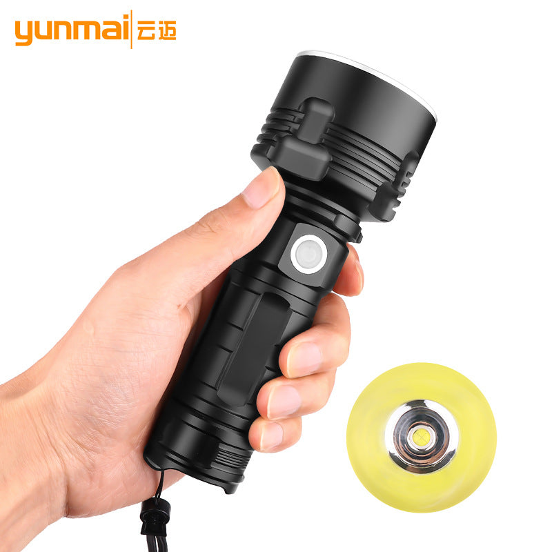 LED Flashlight XHP50 Torch USB Rechargeable Bright Outdoor Flash Light 1475-XHP50 bulb + USB cable ZopiStyle