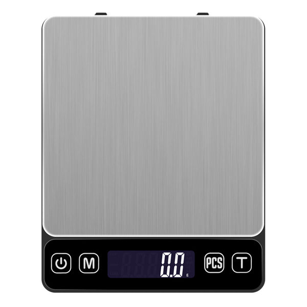 Stainless Steel Household Kitchen Digital  Scale Waterproof Lcd Liquid Crystal Screen Gram Weight Scale For Cooking (without Battery) 3kg/0.1g ZopiStyle
